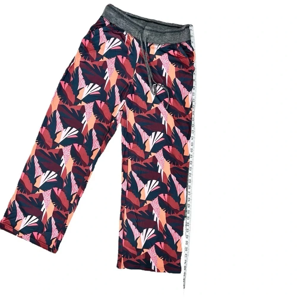 Women’s Pajama Pants – Tropical Leaf Print Lounge Pants (Size M) NWT - Picture 7 of 11